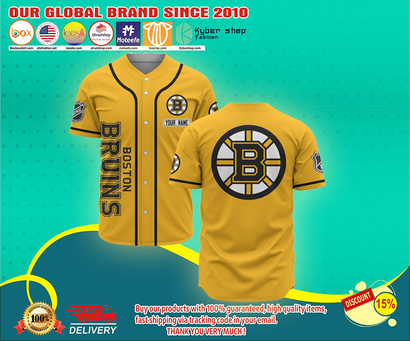 Boston Bruins baseball jersey shirt