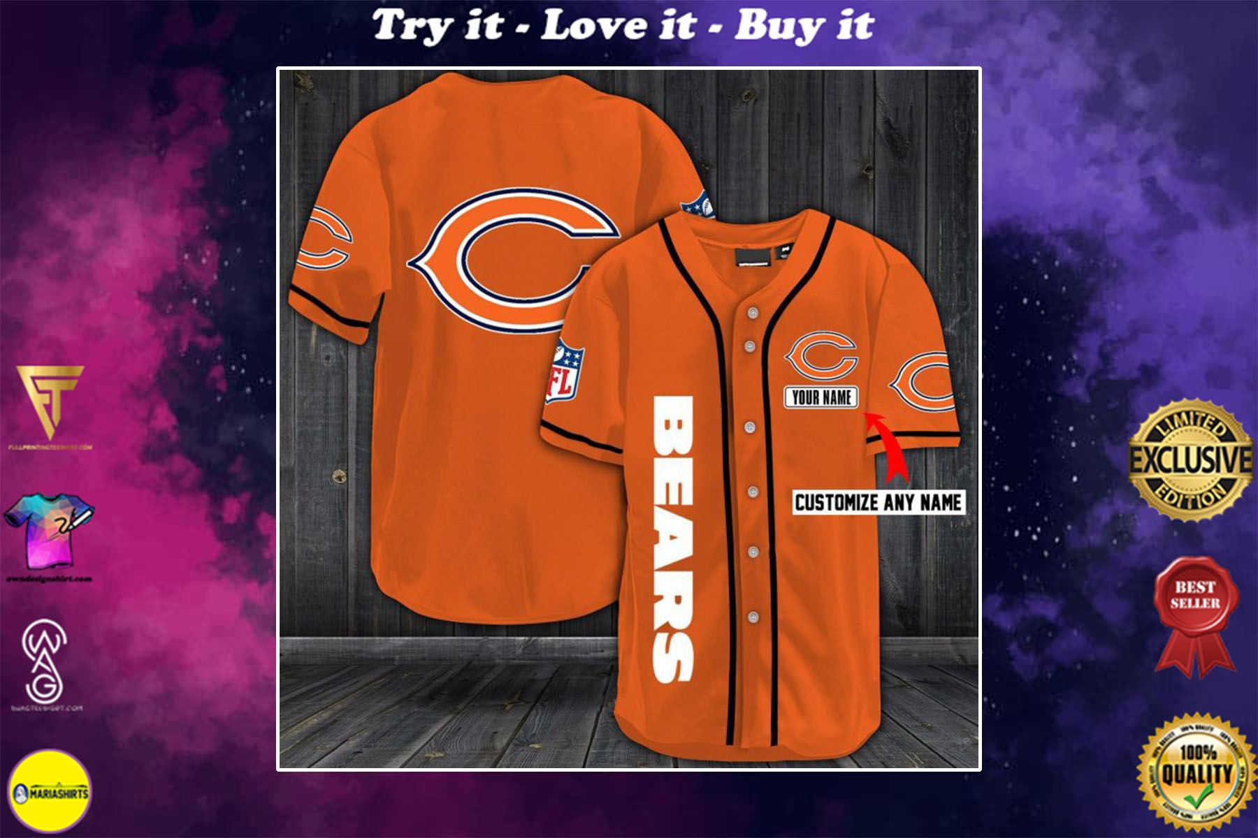 chicago bears personalized jersey