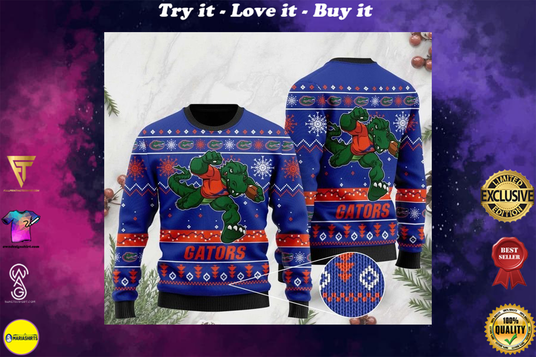 [special edition] the florida gators football christmas ugly sweater