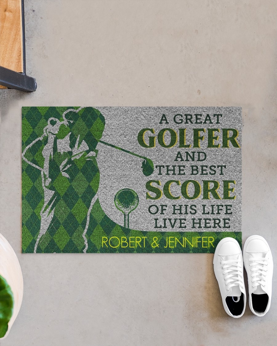 A great golfer and the best score of his life live here doormat - BBS 1