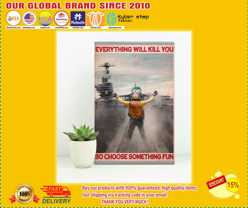 Aircraft Marshalling everything will kill you so choose something fun poster - BBS 1