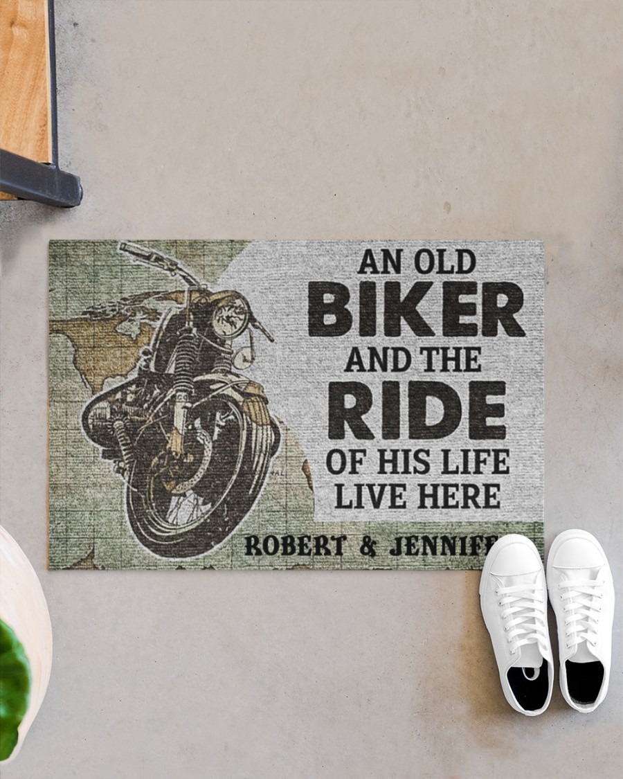 An old biker and the ride of his life live here doormat - BBS 1