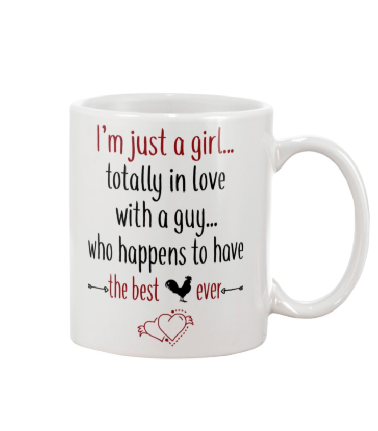 I'm Just A Girl Totally In Love With A Guy Mug 3