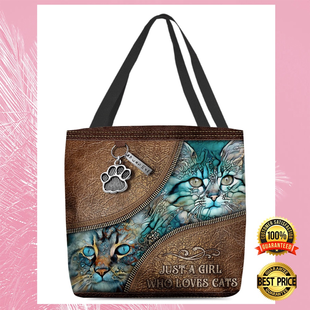 JUST A GIRL WHO LOVES CATS TOTE BAG 1