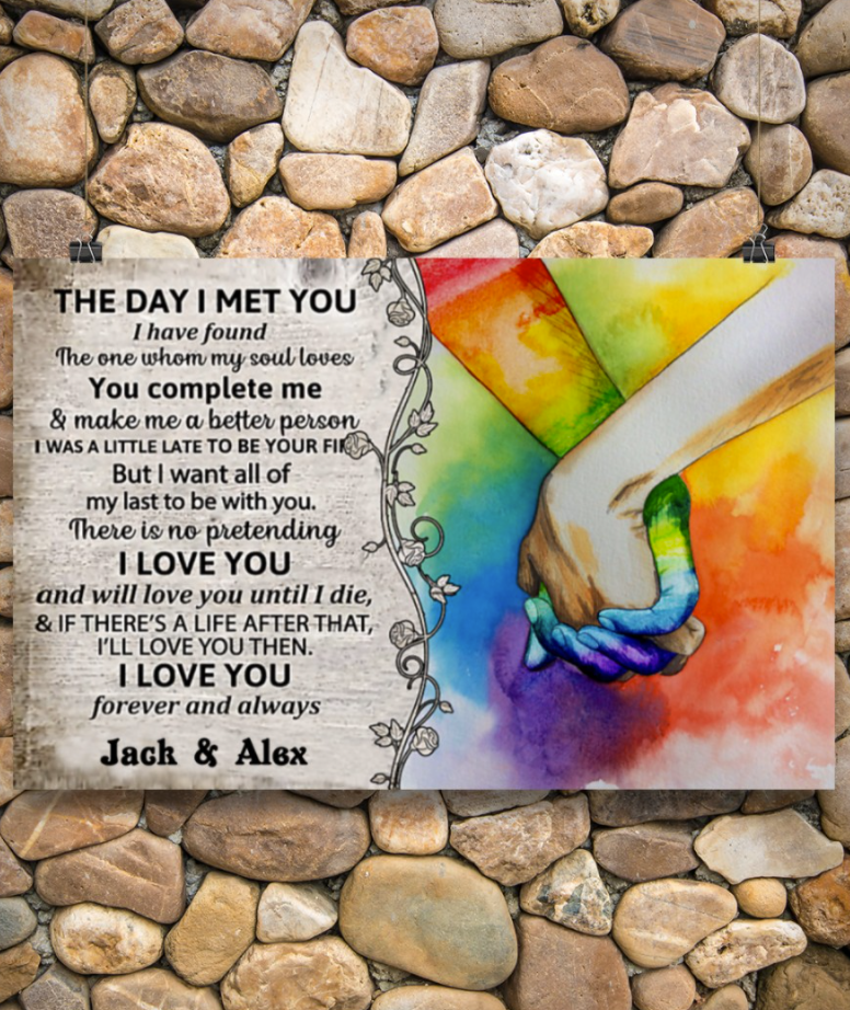 PERSONALIZED LGBT THE DAY I MET YOU POSTER 3