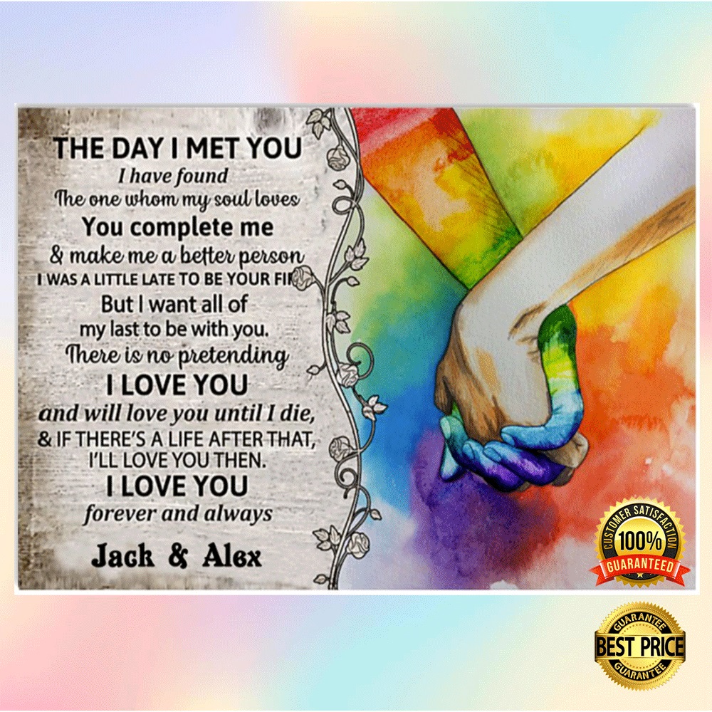 PERSONALIZED LGBT THE DAY I MET YOU POSTER 2