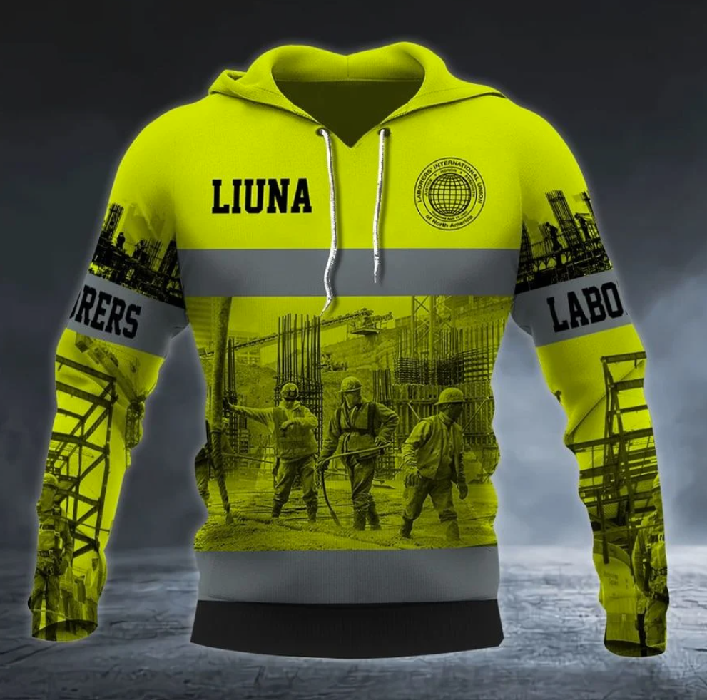 Personalized Laborers International Union of North America all over printed 3D hoodie