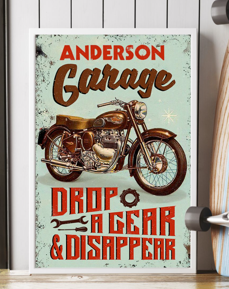 PERSONALIZED GARAGE DROP A GEAR AND DISAPPEAR POSTER 4