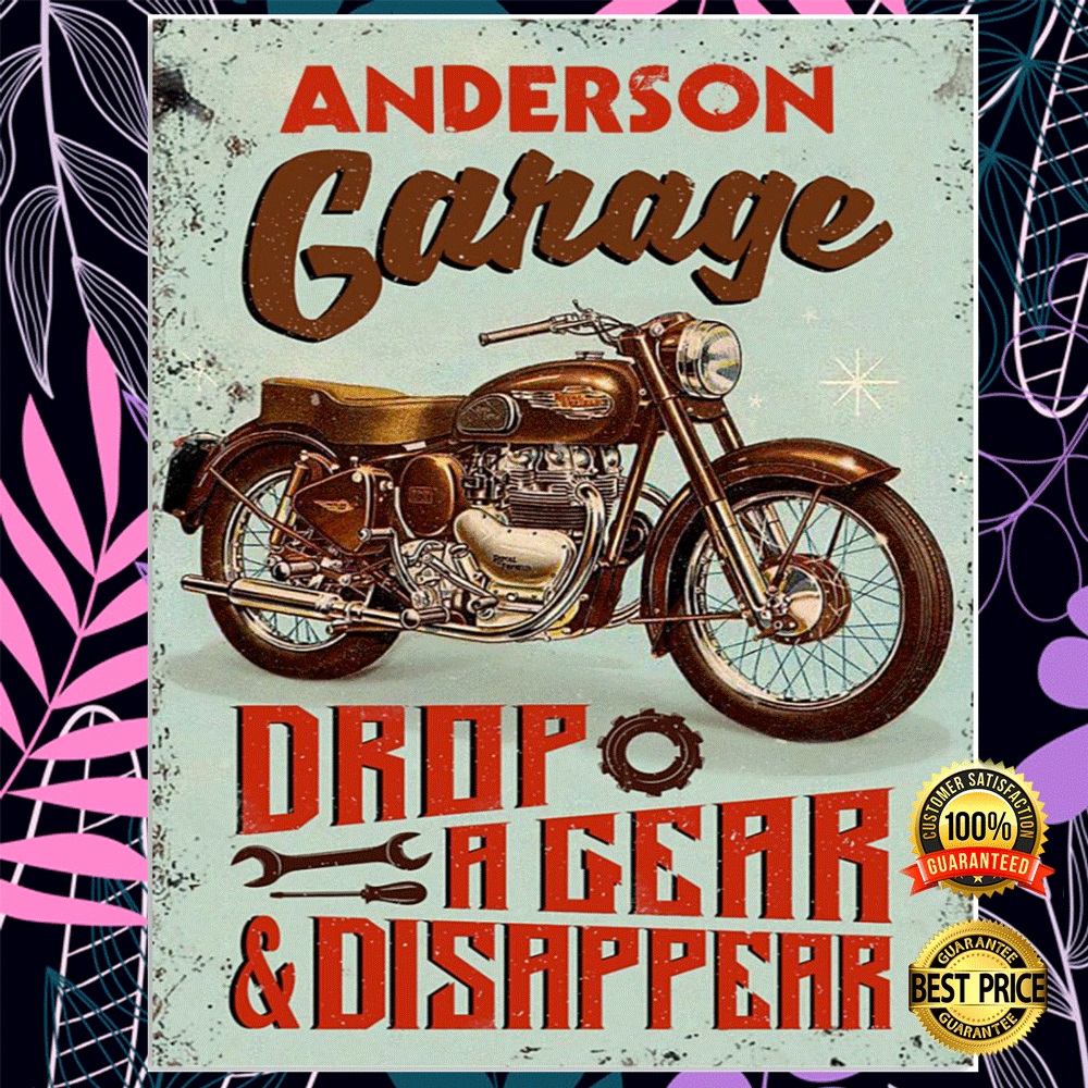 PERSONALIZED GARAGE DROP A GEAR AND DISAPPEAR POSTER 1