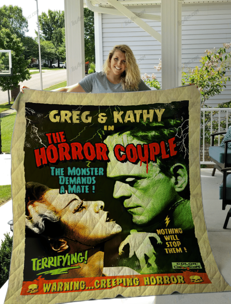 Personalized The Horror Couple The Monster Demands A Mate Blanket 4