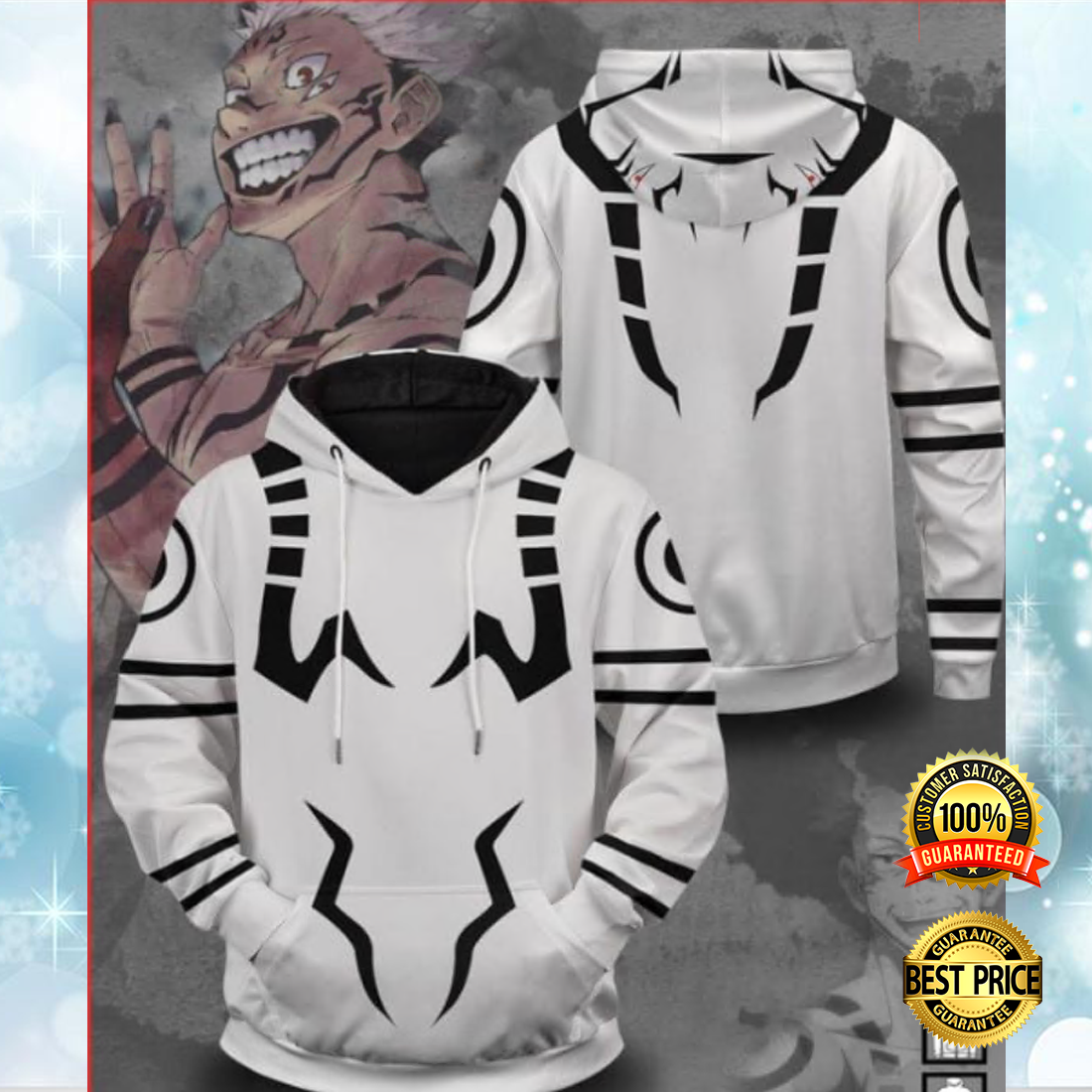 SUKUNA ALL OVER PRINTED 3D HOODIE 2