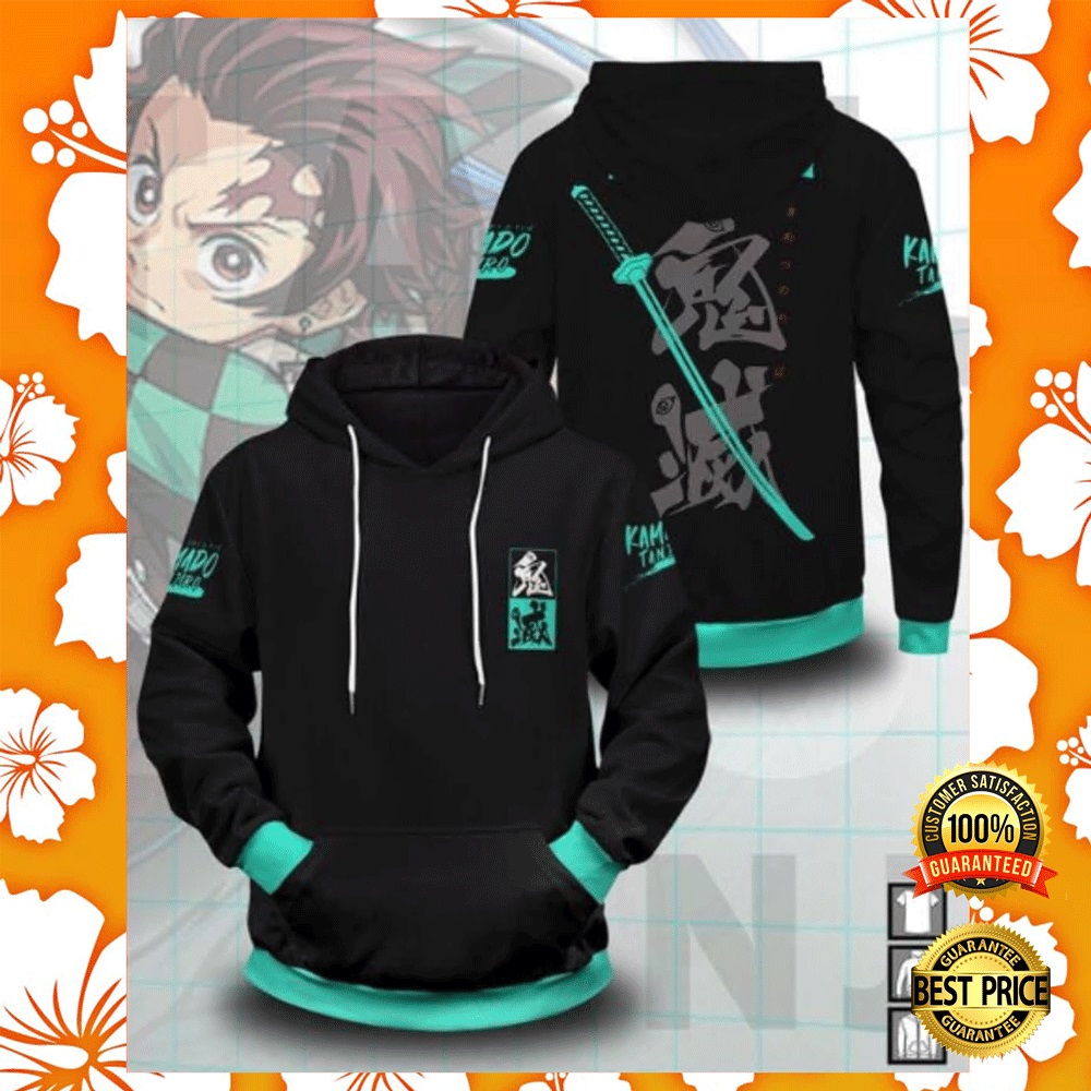 The Tanjirou Style all over printed 3D hoodie1 1