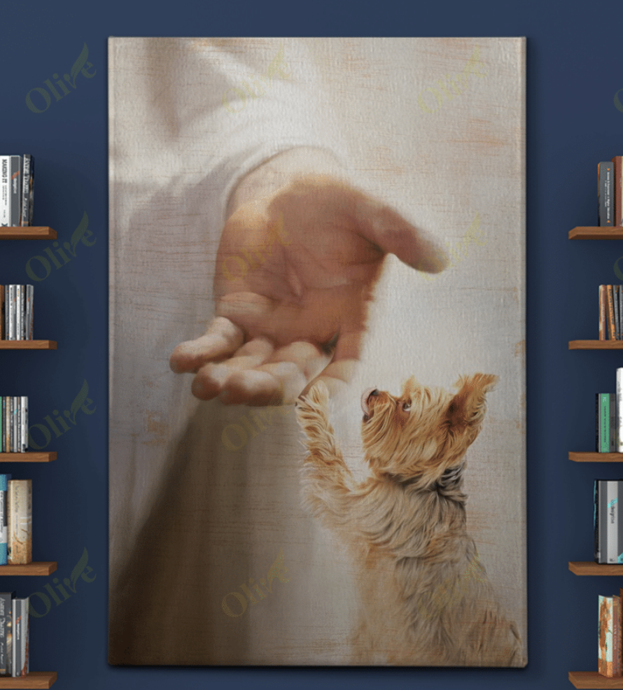 YORKSHIRE TERRIER TAKE MY HAND CANVAS 1