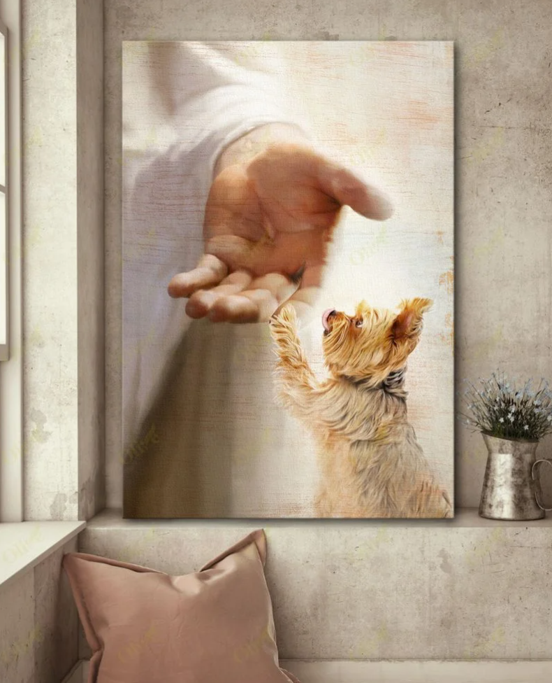 YORKSHIRE TERRIER TAKE MY HAND CANVAS 2