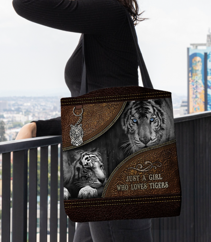 Just a girl who loves tigers tote bag 1