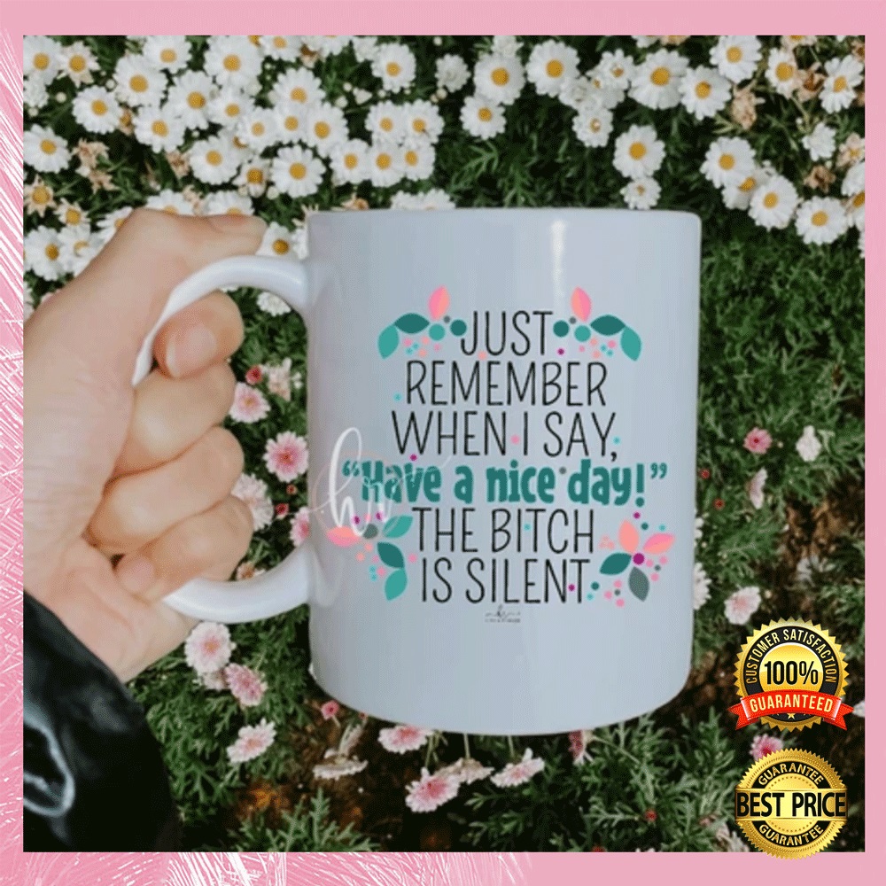 Just remember when i say have a nice day the bitch is silent mug1
