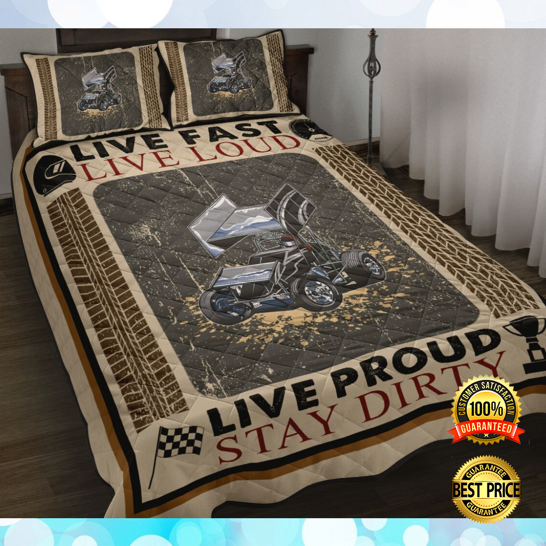 Live fast live loud live proud stay dirty bedding set 5