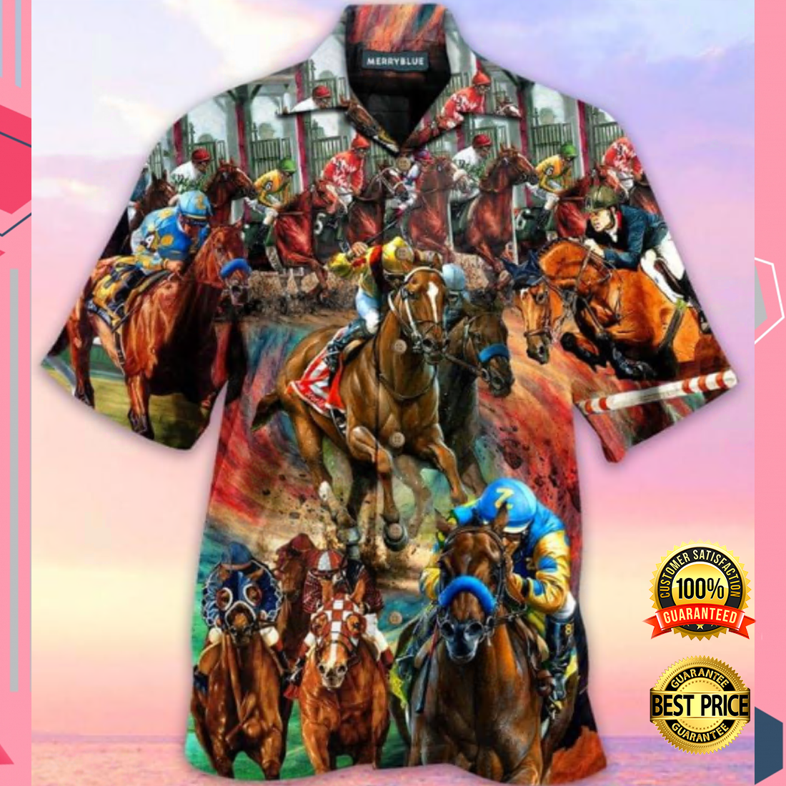 Horse racing hawaiian shirt 4