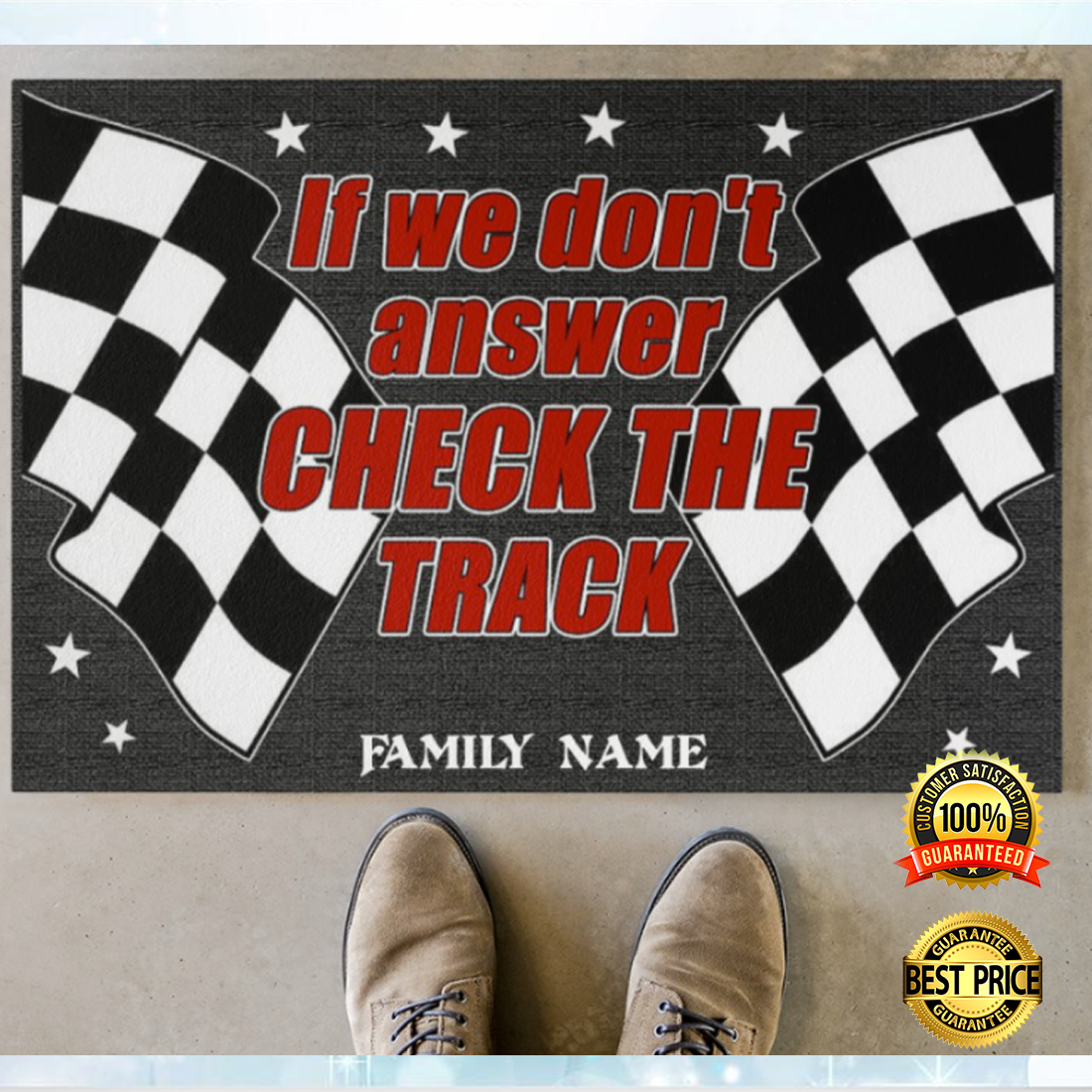 Personalized if we don t answer check the track doormat 4