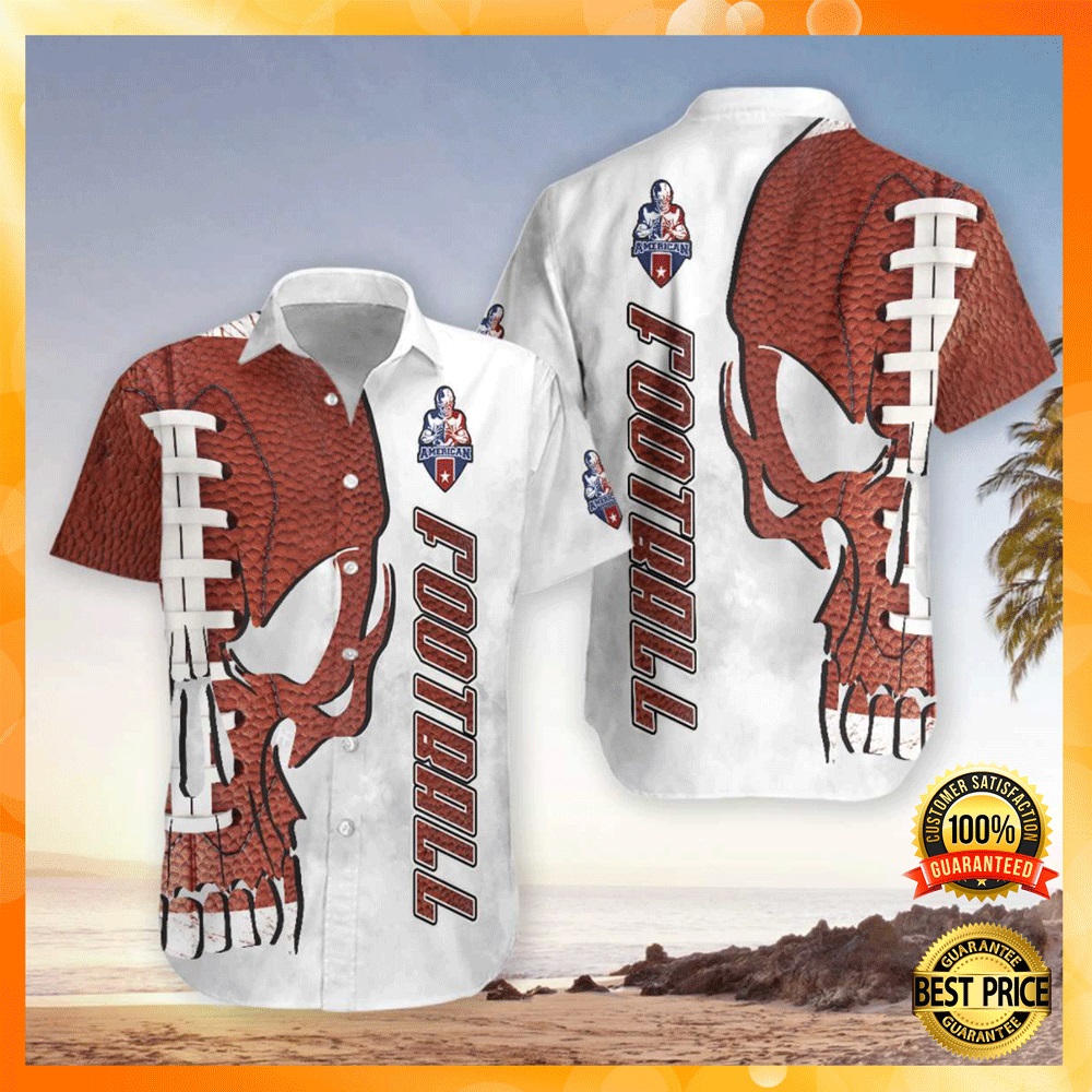 Skull American football hawaiian shirt1