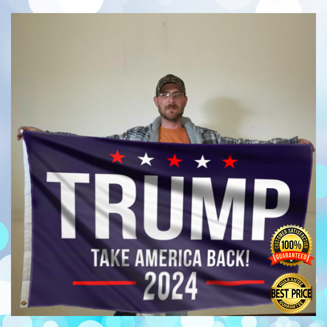 Trump take American back 2024 flag 4