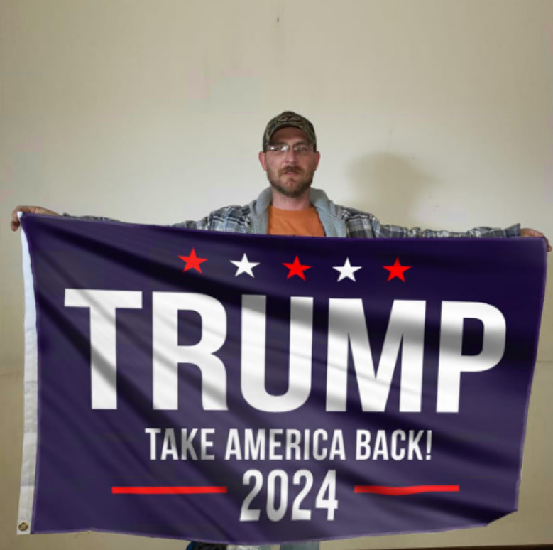 Trump take American back 2024 flag