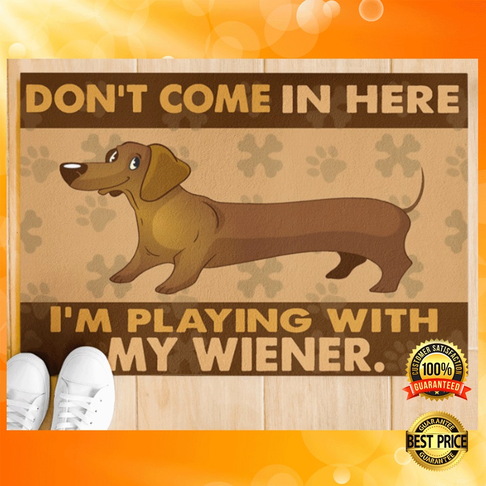 Dont come in here im playing with my wiener doormat1