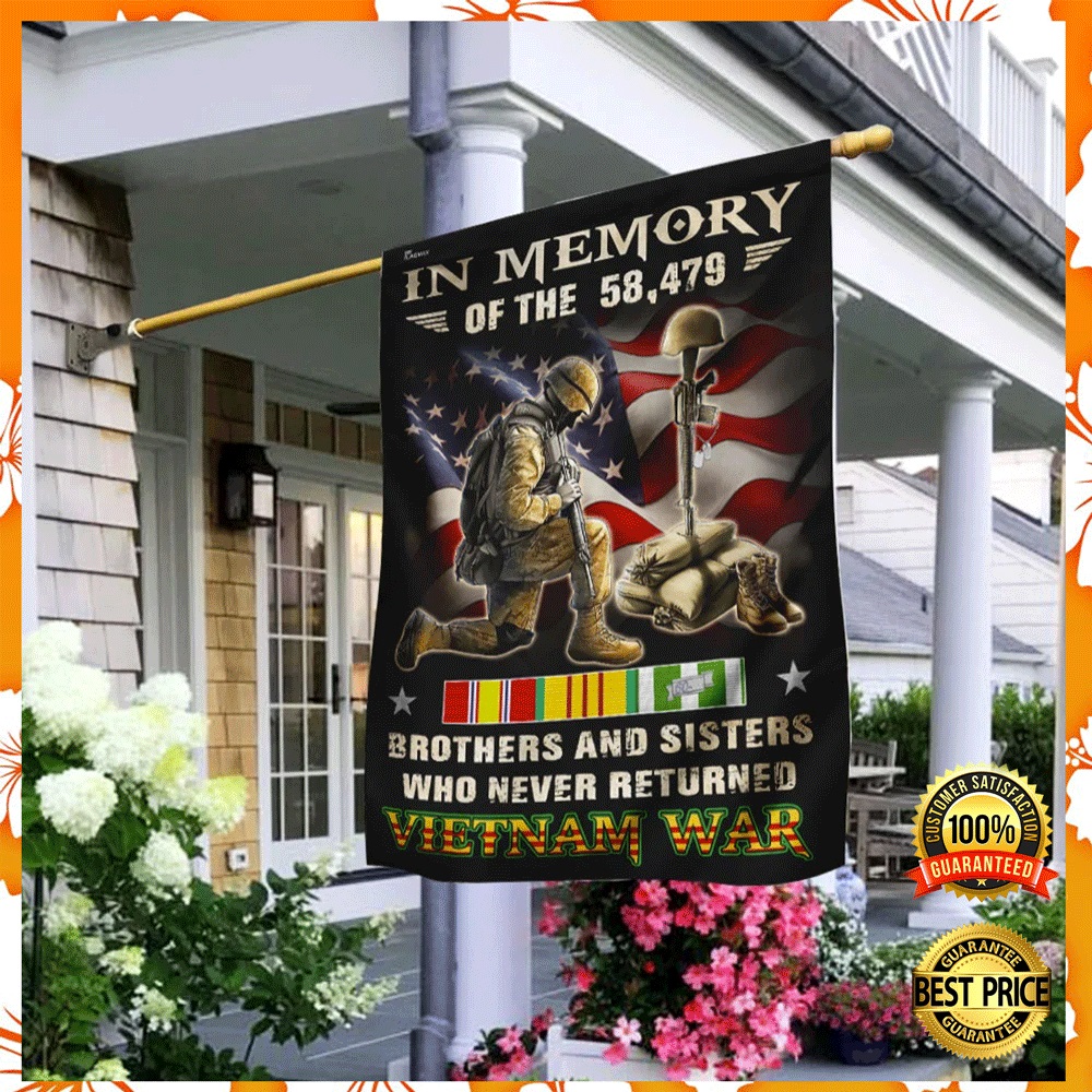 In memory of the 58479 brothers and sisters who never returned vietnam war flag1