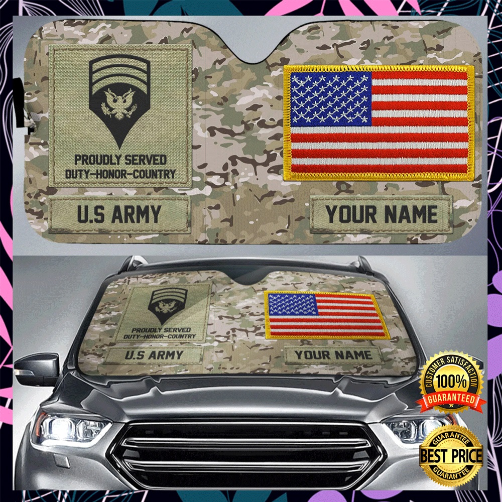 Personalized US Army Military camo sun shade2