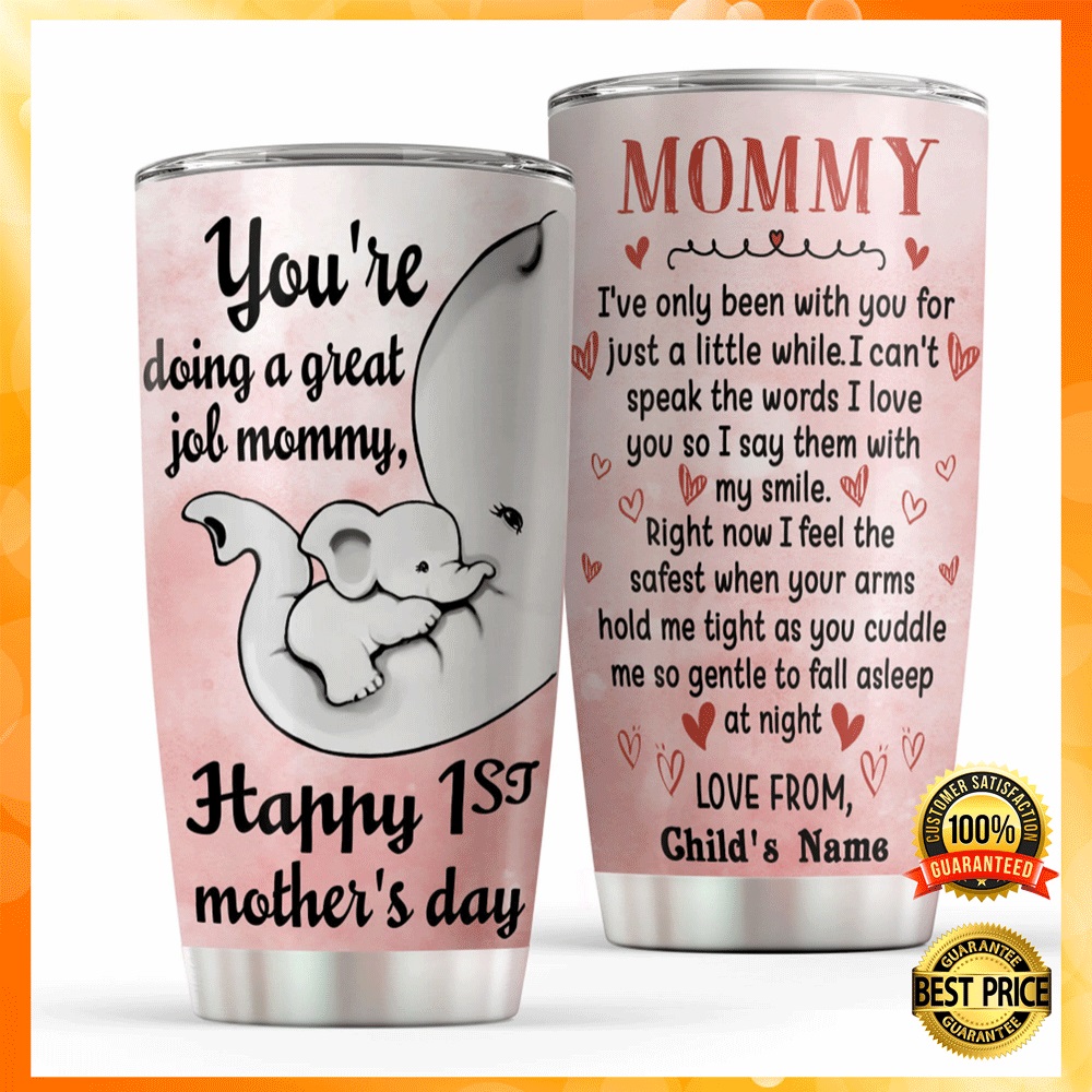 Personalized elephant mommy youre doing a great job tumbler2