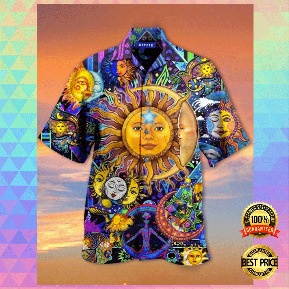 Sun and moon hippie hawaiian shirt2
