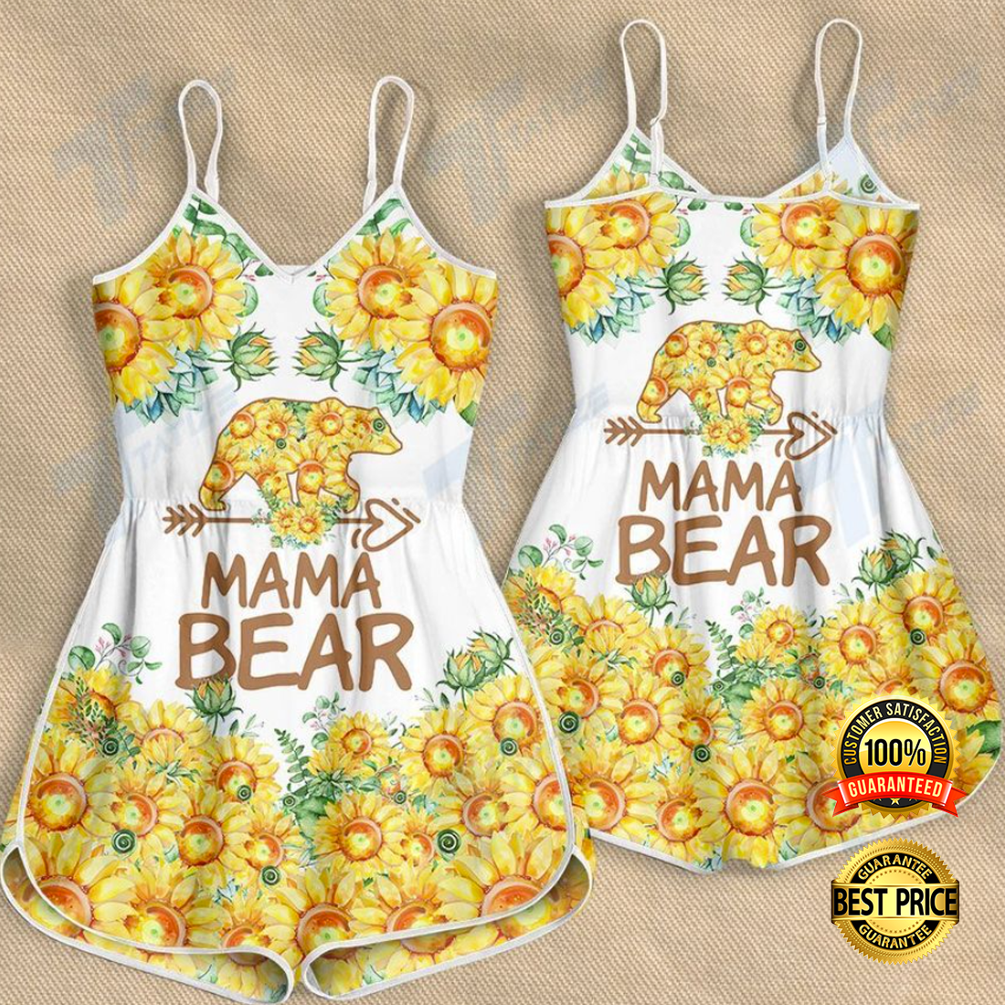 Sunflower mama bear romper 4