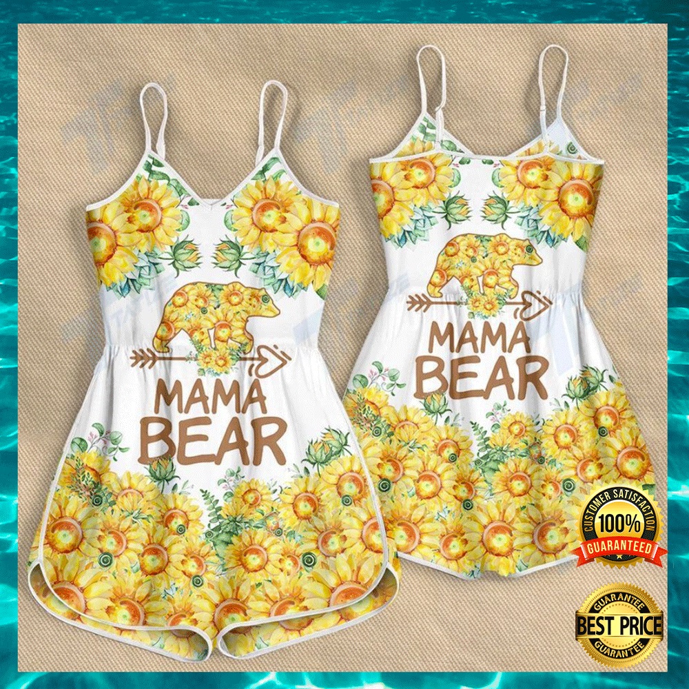 Sunflower mama bear romper1