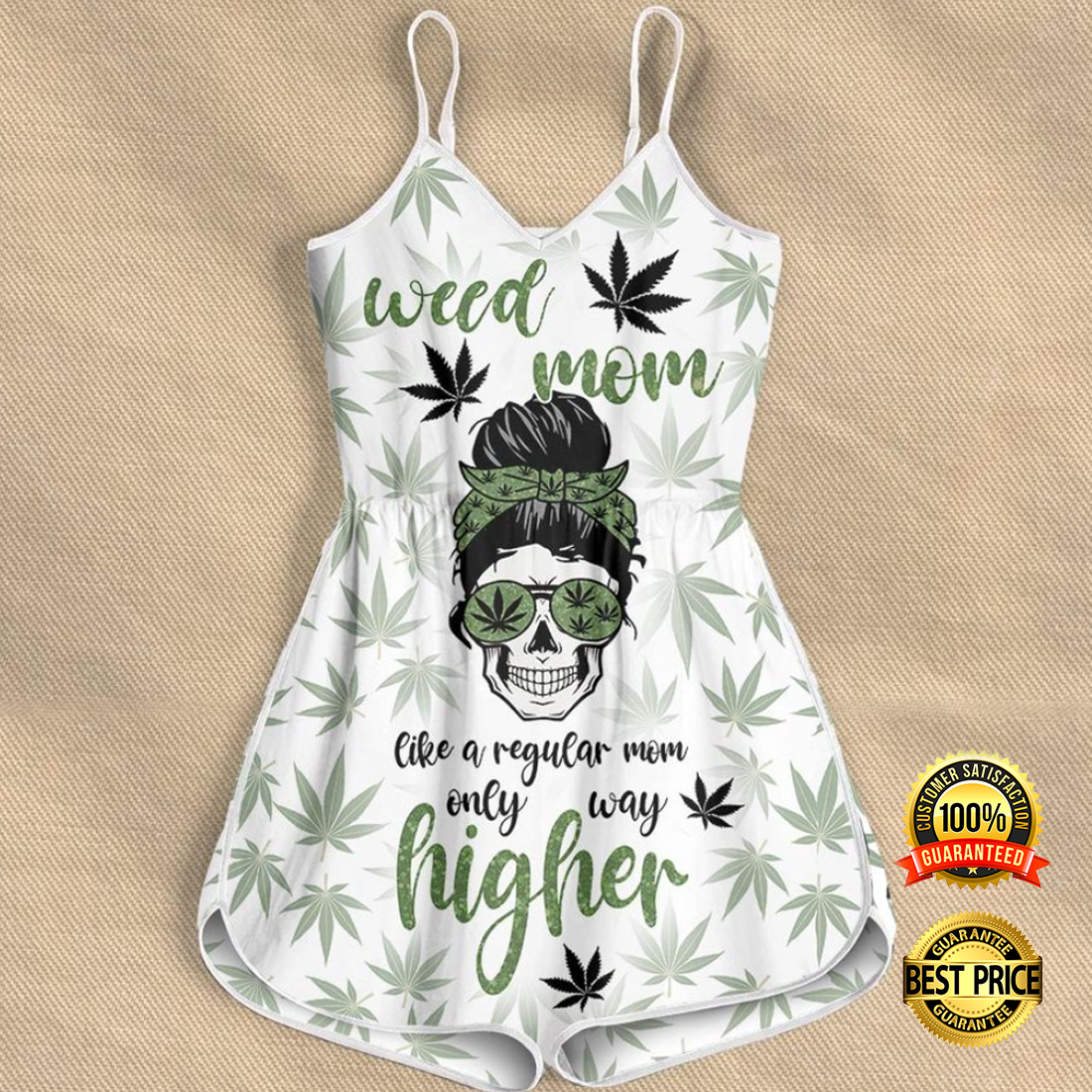 Weed mom like a regular mom only way higher romper 4