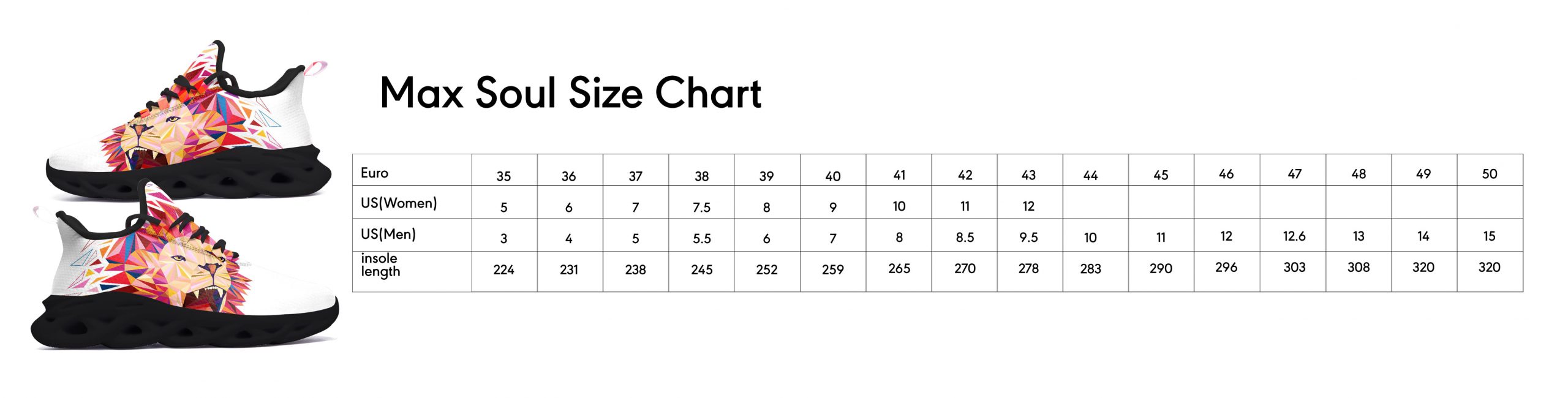 maxsoul size chart